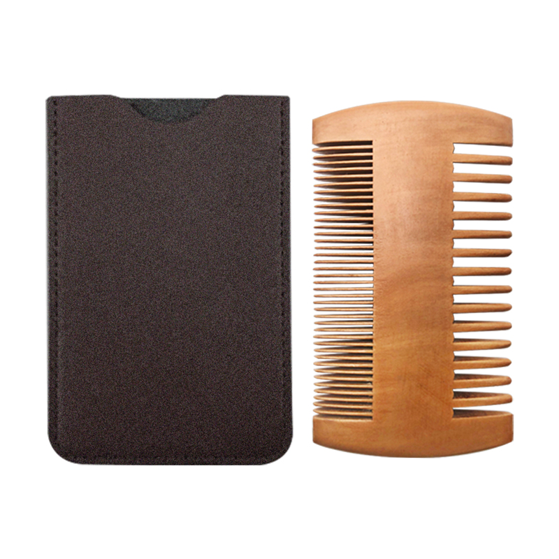 Eco Friendly Both Fine And Coarse Pocket Comb Wooden Beard Comb for Men