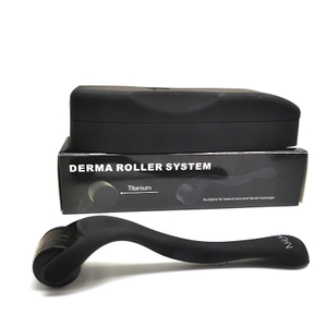 Custom Private Label Micro Needle Matte Black 540 Derma Roller 0.25mm/0.5mm Dermaroller Beard Skin Derma Roller For Face