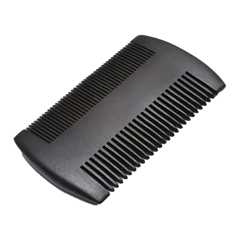 Custom Logo Hair Styling Tools Beard & Mustache Combs Wide Tooth Wooden Hair Comb For Men