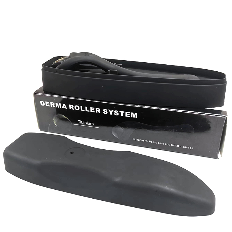 Custom Private Label Micro Needle Matte Black 540 Derma Roller 0.25mm/0.5mm Dermaroller Beard Skin Derma Roller For Face